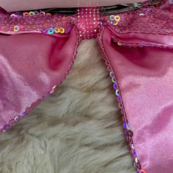 CAT & JACK PINK SEQUIN HAIR BOW CLIP - Picture 6 of 12